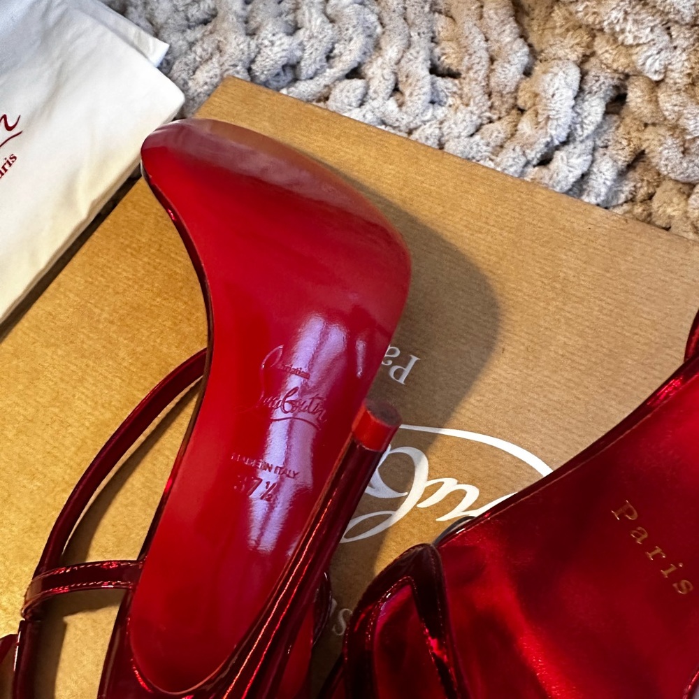Christian Louboutin Red Sandals - Picture 6 of 7